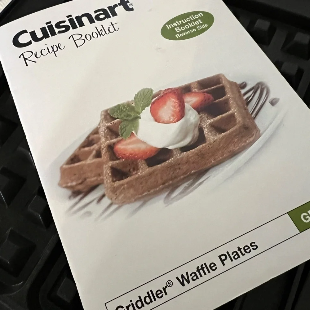 Cuisinart Griddler Waffle Plates with Recipe Booklet
